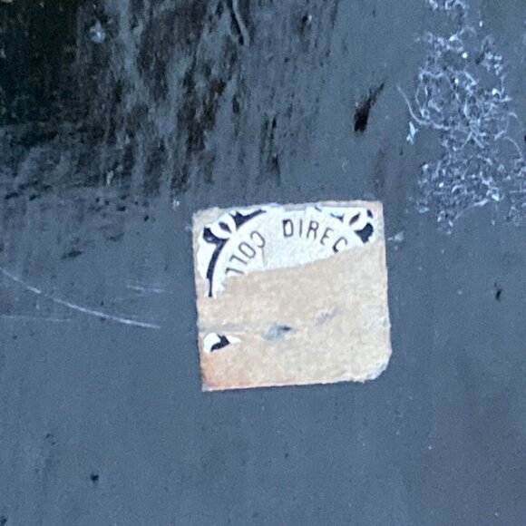 Kashmir India Lacquer Trinket Box Beautiful Blue Flower Glossy Black - Picture 6 of 9